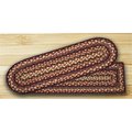 Earth Rugs Oval Stair Tread Black Cherry Chocolate and Cream 19371